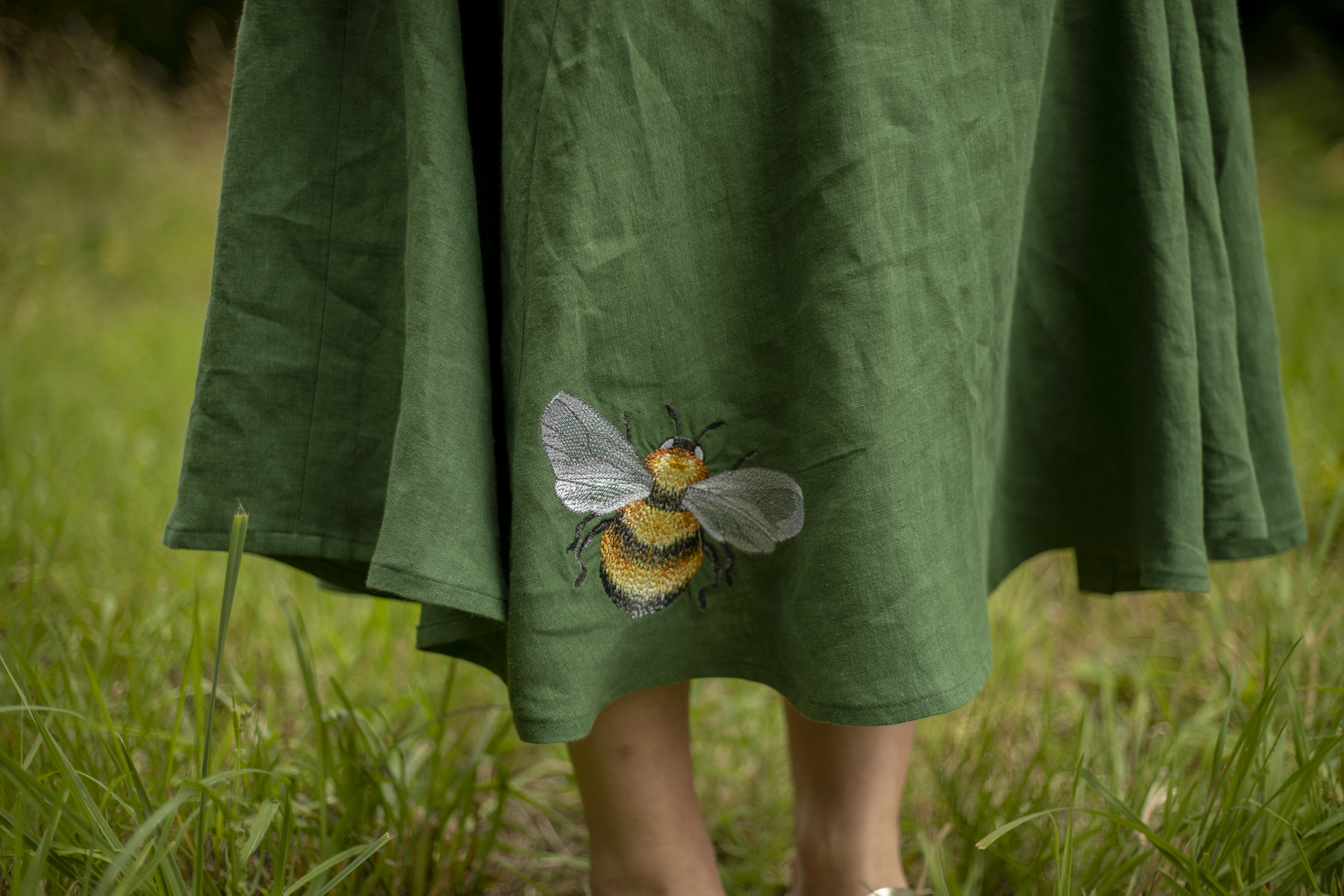 jupe lin fraises l araignee de l atelier