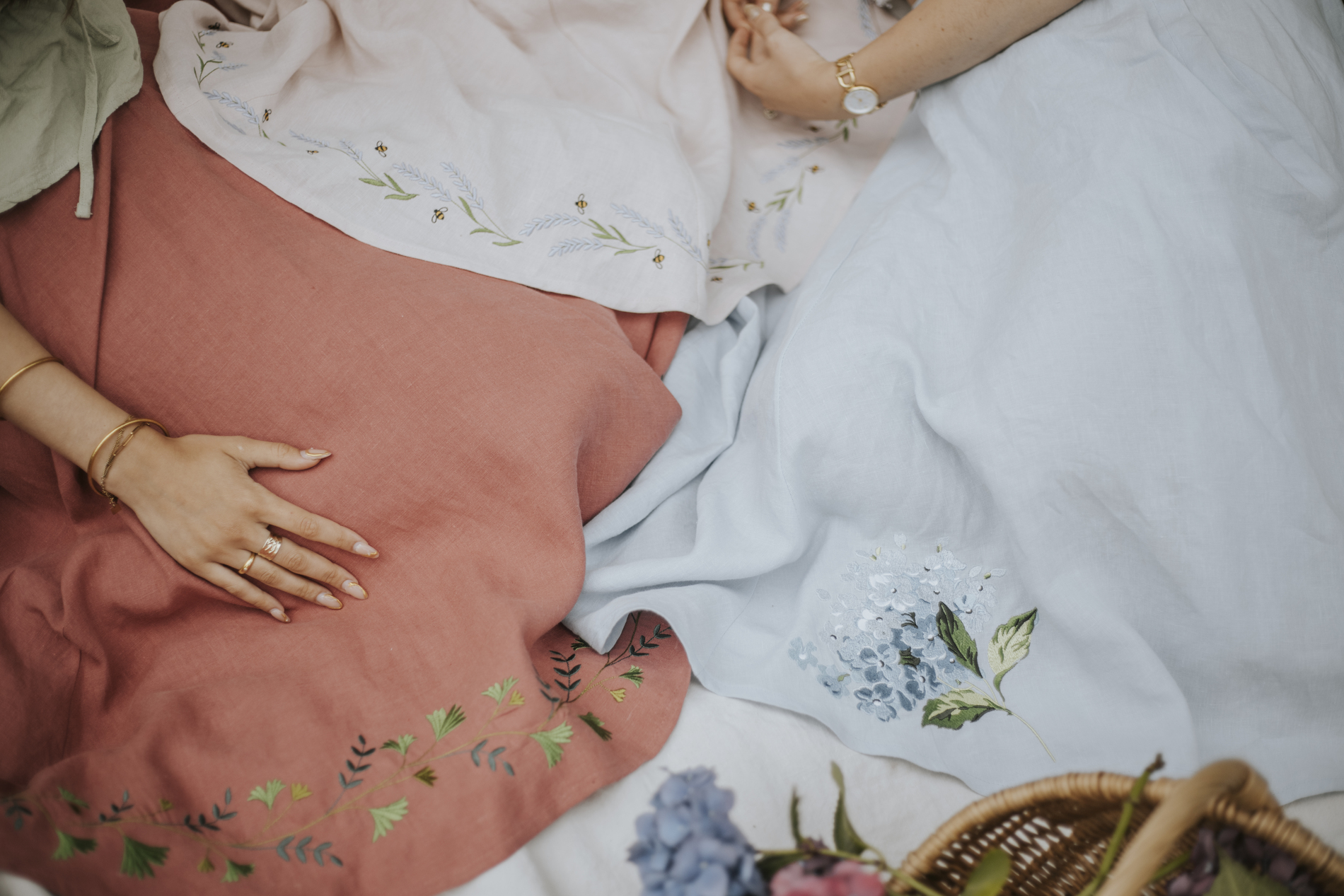 jupes en lin pastelles l araignee de l atelier