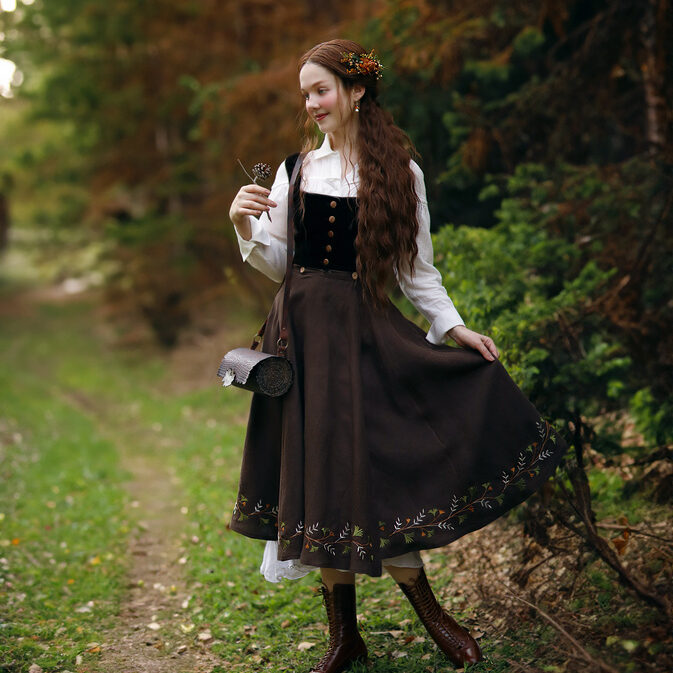 jupe lin chocolat l araignee de l atelier jupe lin chocolat l araignee de l atelier