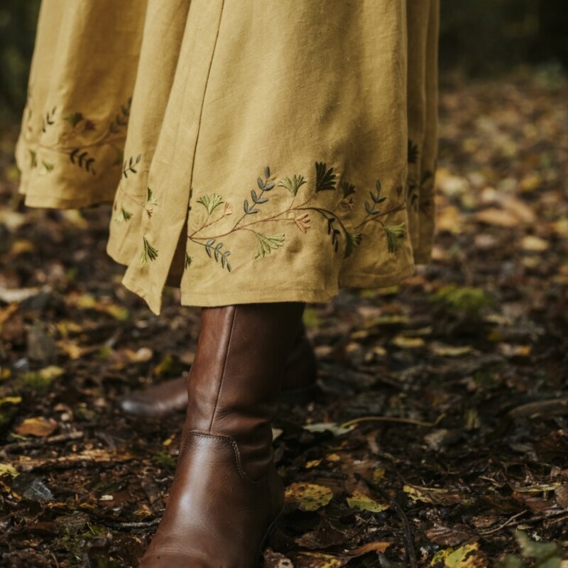 broderie feuilles automne