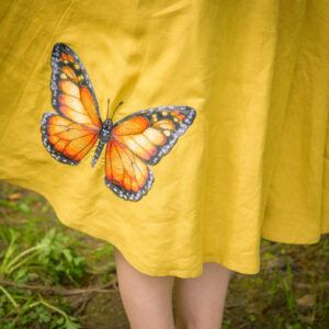 broderie papillon monarque