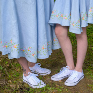 broderies fleurs jupes