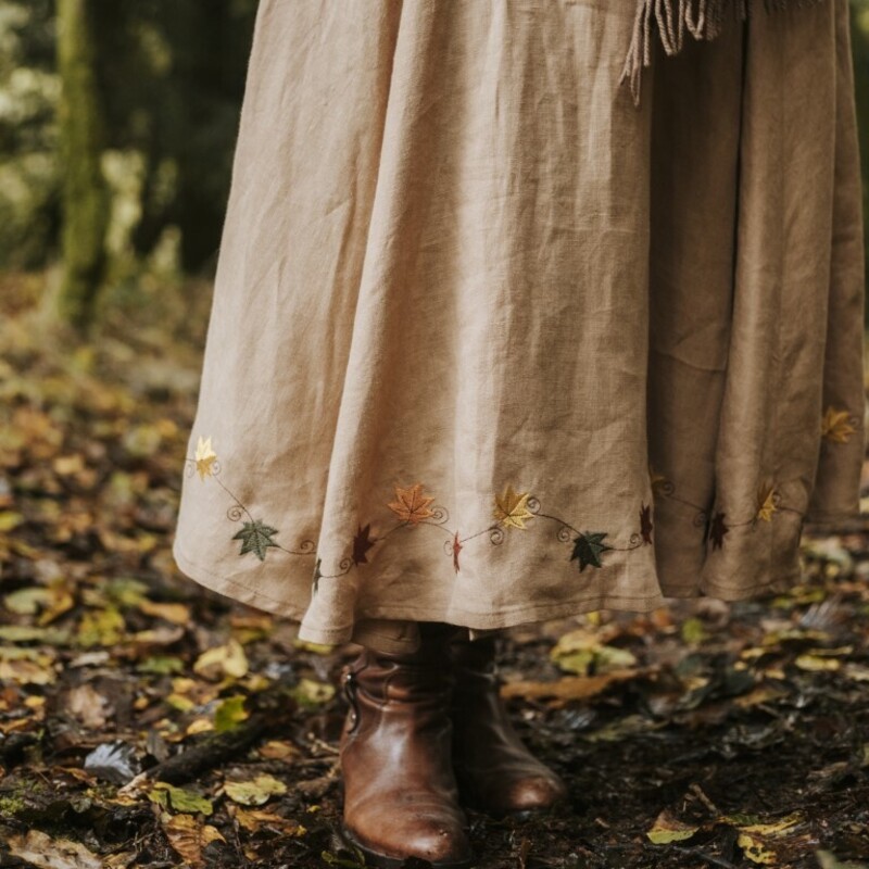 erable broderie feuilles