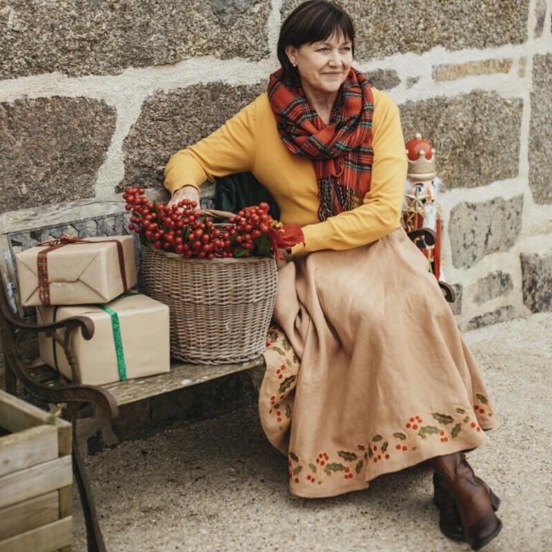 jupe camel noel holly