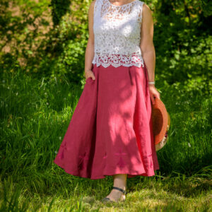 jupe hermine framboise