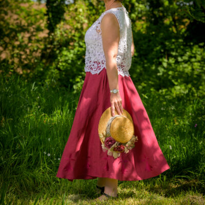 jupe hermines celtes framboise