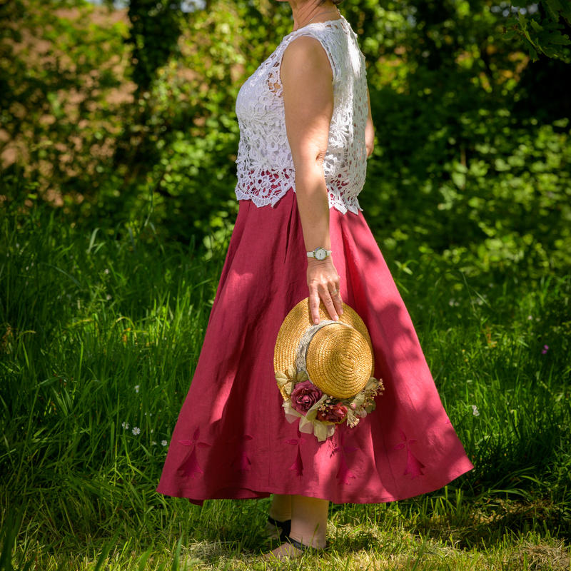 jupe hermines celtes framboise