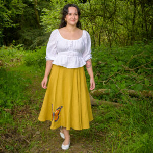 jupe jaune papillon