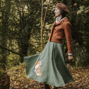 jupe renard lin vert