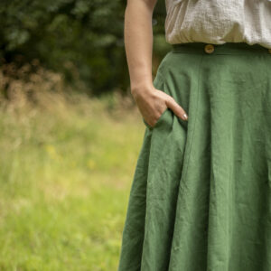 jupe verte poche