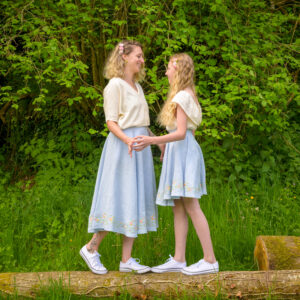 jupes fleurs mere fille