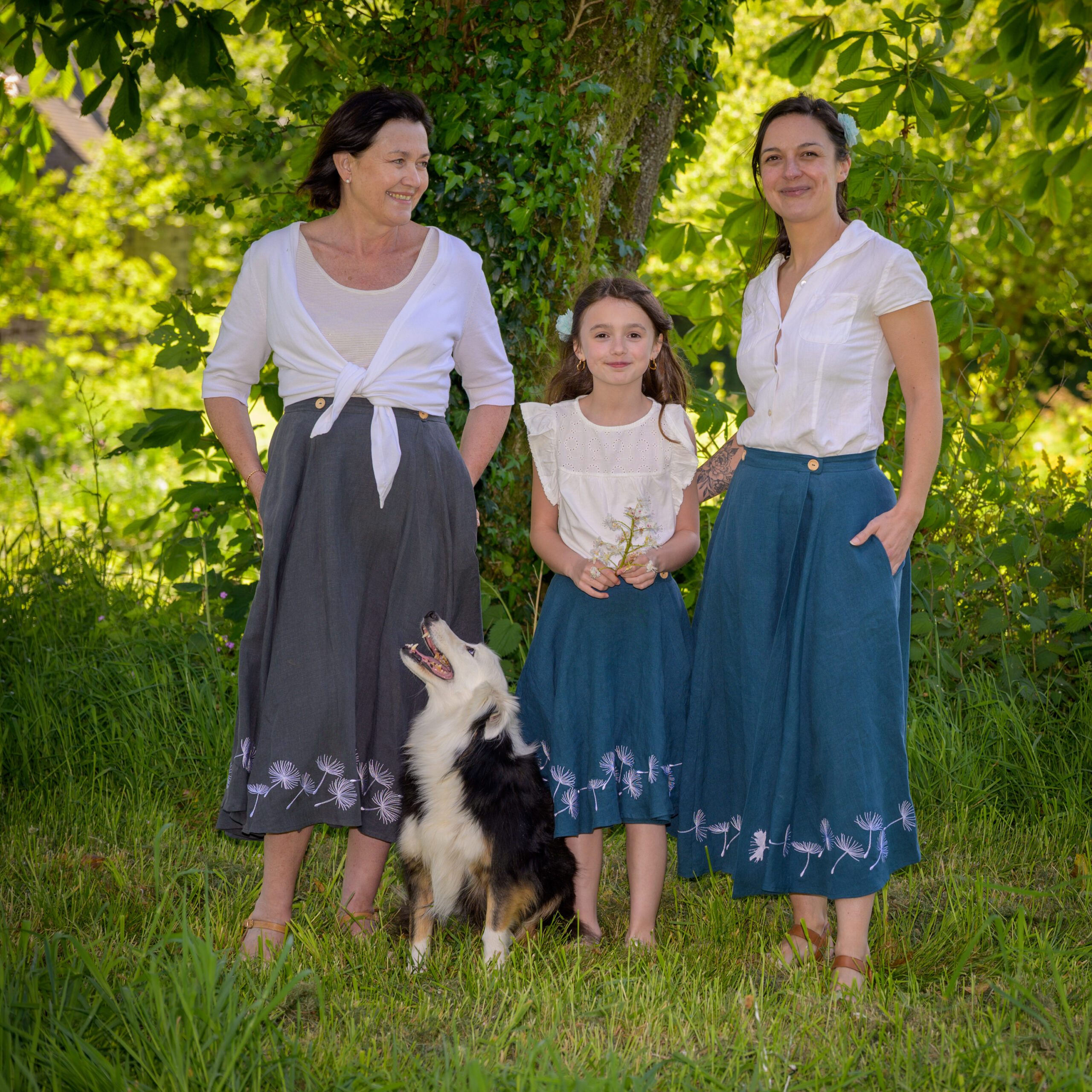 jupes lin pissenlits