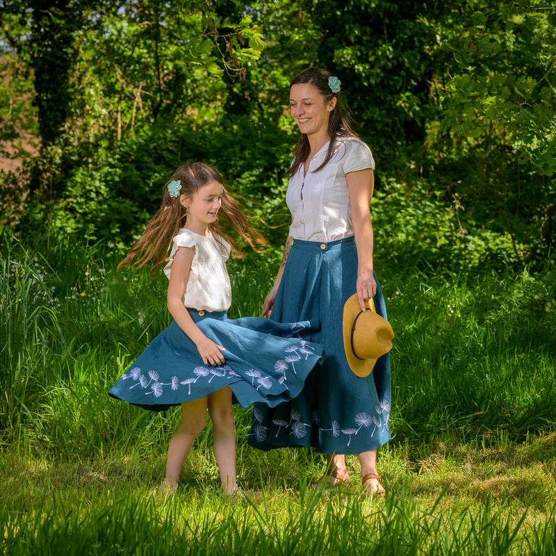 jupes pissenlits mere fille l araignee de l atelier jupes pissenlits mere fille l araignee de l atelier