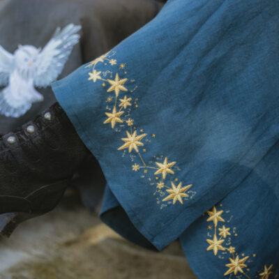 detail broderies etoiles noel