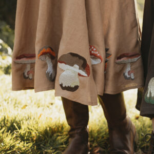 jupe broderies champignons