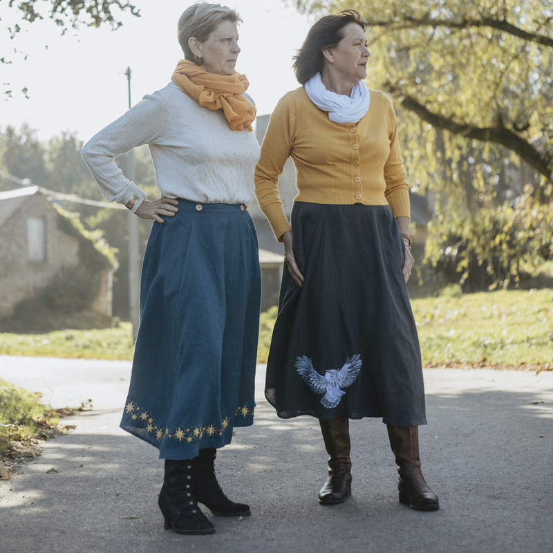 jupes lin etoiles et hibou