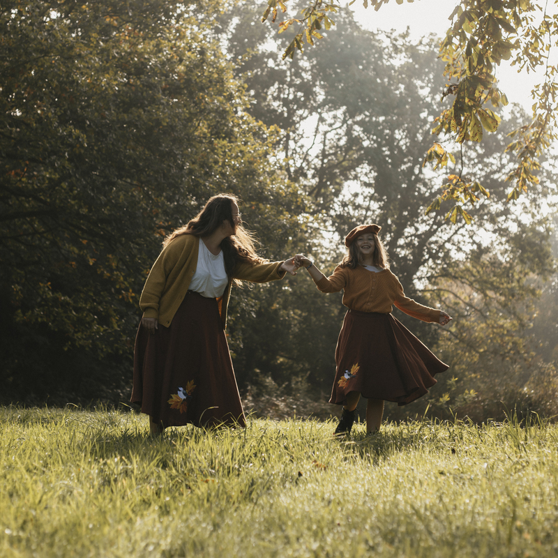 jupes lin maman et moi mésange